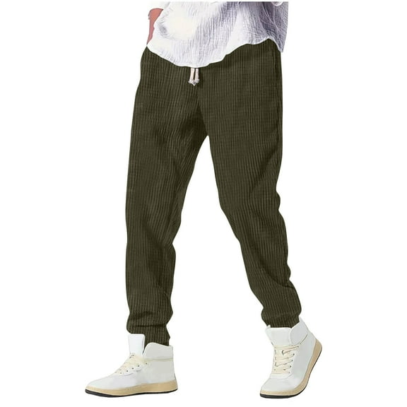 Mgmyaa Men's Waffle Joggers Sweatpants, Comfortable Fit