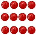 thumbnail image 1 of 12PcsPractice Golf Balls Hollow Plastic Golf Training Balls Colored Airflow Golf Balls Swing Practice Driving Range PE Toy Ball Red, 1 of 6