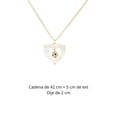 thumbnail image 3 of Ablime| Collar para Mujer con Dije de Corazón de Madre Perla y Balón de Fútbol Fabricado en Chapa de Oro, Color Dorado, 3 of 4