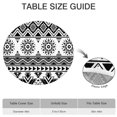 thumbnail image 6 of 44Inch Round Elastic Tablecloth Bohemian Floral, Spill-Proof Cover for 38-42 Inch Tables, 6 of 7