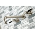 thumbnail image 3 of Kingston Brass KS6028DKL Kaiser Two-Handle Wall Mount Roman Tub Faucet, Brushed Nickel, 3 of 7