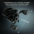 thumbnail image 4 of KastKing Left Baitcasting Fishing Reel, Halo XII Magnetic Braking System, 7+1  Stainless Steel BB, 7.2:1-Black, 4 of 13
