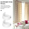 thumbnail image 4 of 2 Pcs White Curtain Rod Brackets End Holders Closet Support Poles Hardware Accessories, 4 of 6