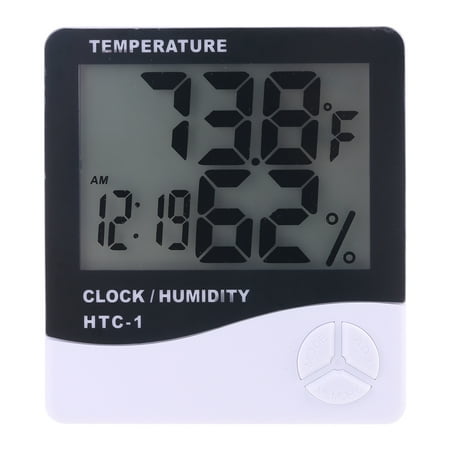 

BOOMTB Mini Digital LCD Temperature Humidity Meter Clock Indoor Hygrometer Thermometer