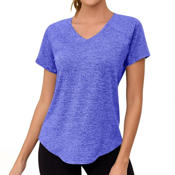 yillto Workout Shirts for Womens Short Sleeve Tops Running Athletic Tshirts Loose Casual Gym Tees Shirt