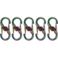 thumbnail image 2 of Nite Ize S-Biner MicroLock Stainless Steel - Durable Key Holder Carabiner Clip - S-Biner with Locking Gates - Durable & Strong Mini Carabiners for Keychain Accessories - Spectrum (5 Pack), 2 of 7