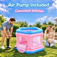thumbnail image 6 of Wisairt 3-in-1 Inflatable Bounce House for Toddlers 1-3,Blow up Bouncy House with Air Pump,Pink, 6 of 11
