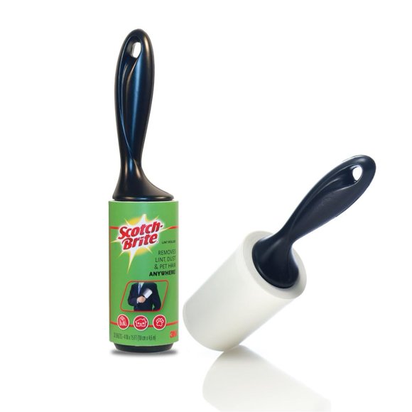 Scotch-Brite Lint Roller with 30 Sheets (Black/White)