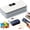 White, variant on Mini Bag Sealer with Cutter, 2-in-1 USB Rechargeable Handheld Heat Vacuum Sealer, Portable Magnetic Food Storage Saver for Plastic Snack Chips Freshness, Kitchen Travel Camping (Black)
