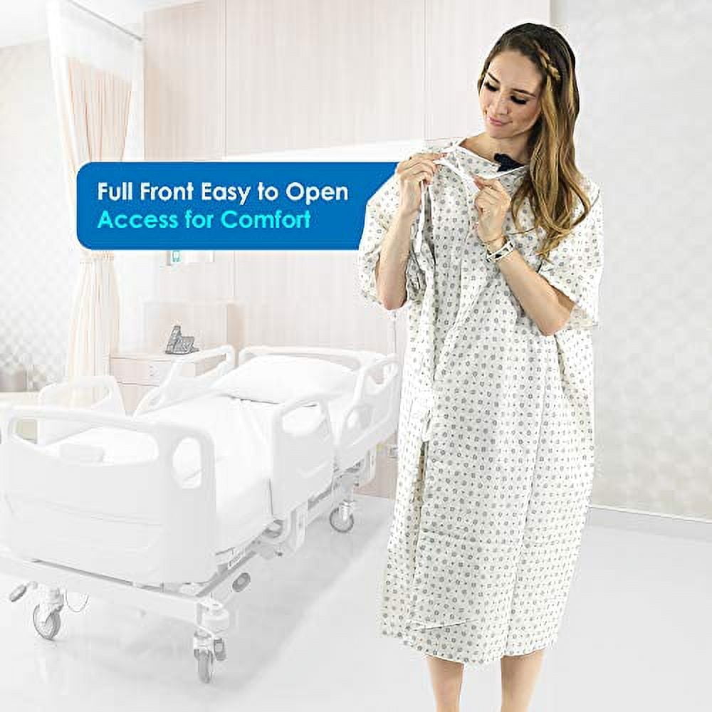 Agarwals Unisex Patient Gown Front Open Overlap Pink Checks XXL: Buy packet  of 1.0 Unit at best price in India | 1mg