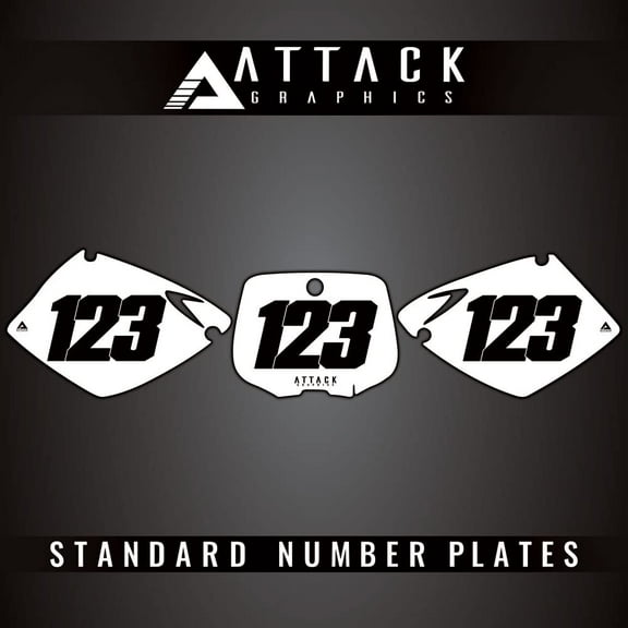 Attack Graphics Number Plate Backgrounds for KTM 300 MXC 1998