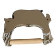 thumbnail image 6 of Rustic Lazy Black Bear Resting On Tree Branch Toilet Paper Holder Figurine 8"L, 6 of 9