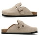 thumbnail image 2 of Sandalias Clogs & Mules de gamuza y piel con soporte en forma de arco, 2 of 7
