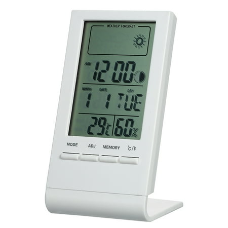Mini Digital Thermometer Indoor Hygrometer Room ℃/℉ Temperature Humidity Monitor Meter Gauge Alarm Clock Thermo-Hygrometer with Max Min Value