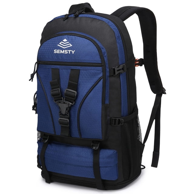 SEMSTY Sac à Dos de Randonnée, Sac à Dos de Randonnée Extensible 30l / 40l / 50l pour Hommes et Femmes, Voyage Camping Sac à Dos Vol Approuvé