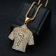 thumbnail image 2 of Collar de camiseta para hombre, collar de camiseta Hip Hop Ronaldo No. 7, dorado, 2 of 3