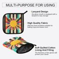 thumbnail image 3 of Yayeee Oven Mitts and Pot Holder Set of 2 Heat Resistant Kitchen Gloves Baking Hot Pad, Geometric Sun, 3 of 5