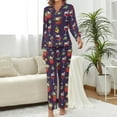 thumbnail image 2 of Top-kevin Women Long Sleeve Pajama Set Comfy Pjs Sets Christmas Cupcakes Candy Canes 2 Piece Lounge Set, 2 of 12