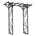 thumbnail image 6 of Panacea Vine 84" Black Steel Garden Arbor, 4' Wide Metal Arch, Elegant Scrollwork Design, 6 of 7