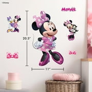 Disney Minnie Mouse Wall Decals - 20.5 Vinyl Stickers for Bathroom Nursery Bedroom Decor - Peel and Stick Room Decorations