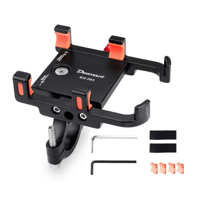 DEEMOUNT Aluminum Alloy Bike Phone Holder Bracket Phone Mount 360° Rotation for Bike Motorcycle Handlebar