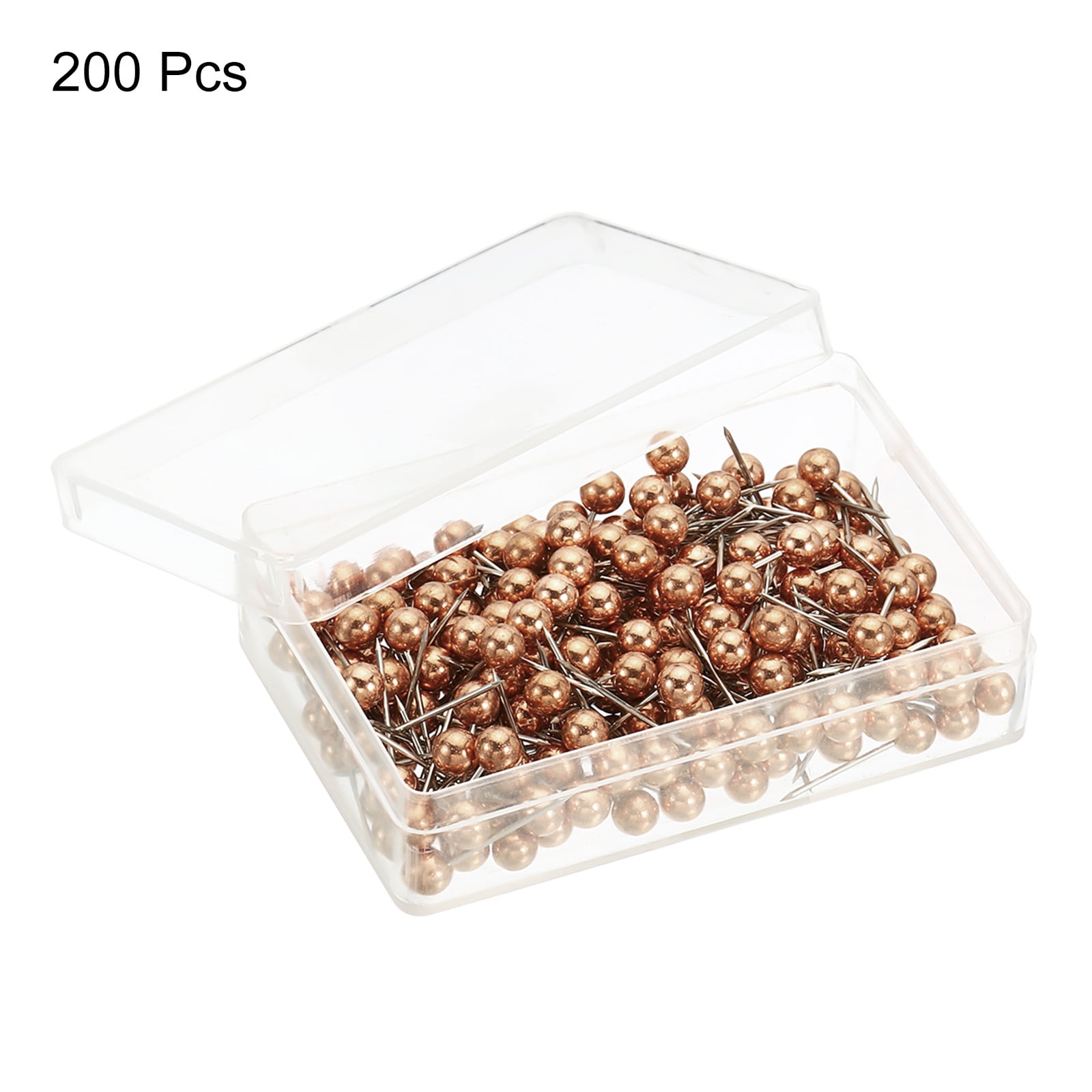 Unique Bargains Push Pins, Round Head Map Tacks Thumb Steel Point Rose Gold