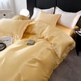 thumbnail image 2 of Juego de cama de seda nórdica satinada - Funda nórdica de lujo, sábana y fundas de almohada para, 2 of 6