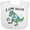 AA-White, variant on Inktastic I Love Soccer-Dinosaur in Blue Boys or Girls Baby Bib