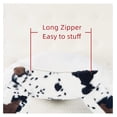thumbnail image 4 of Extra Large Animal Printed Assembly Needed Backrest Reading Bed Rest Pillow with Arms and Pockets for Sitting in Bed Couch Sofa, Removable Cover and Filling Seprated Set, 28" x 30" x17", Cow, 4 of 8