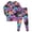 Z01-Purple, variant on Gerichy Toddler 2 Pieces Pajama Sets Boys Girls Halloween Pajama Set Long Sleeve Pants Sleepwear Outfits Cute Pumpkin Print Kids Loungewear 2T-9T
