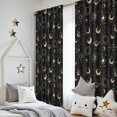 thumbnail image 5 of Blackout Kids Curtains,Black Gold Sun Moon Pattern Childrens Insulated Curtains Set Of 2,Bedroom Essentials,Toddler Room Decor 52x84in(132x213cm), 5 of 5