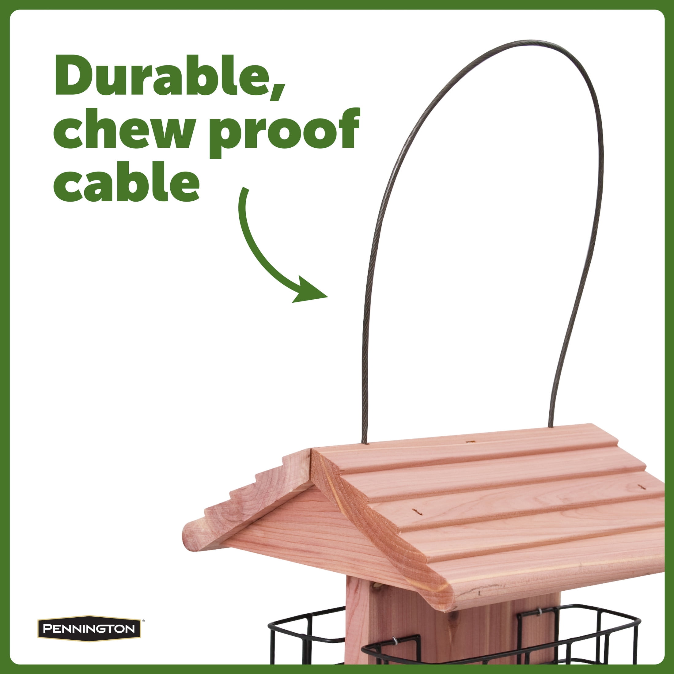 Pennington Red Cedar 2 Cake Suet Station Wild Bird Suet Feeder, 2 Pack