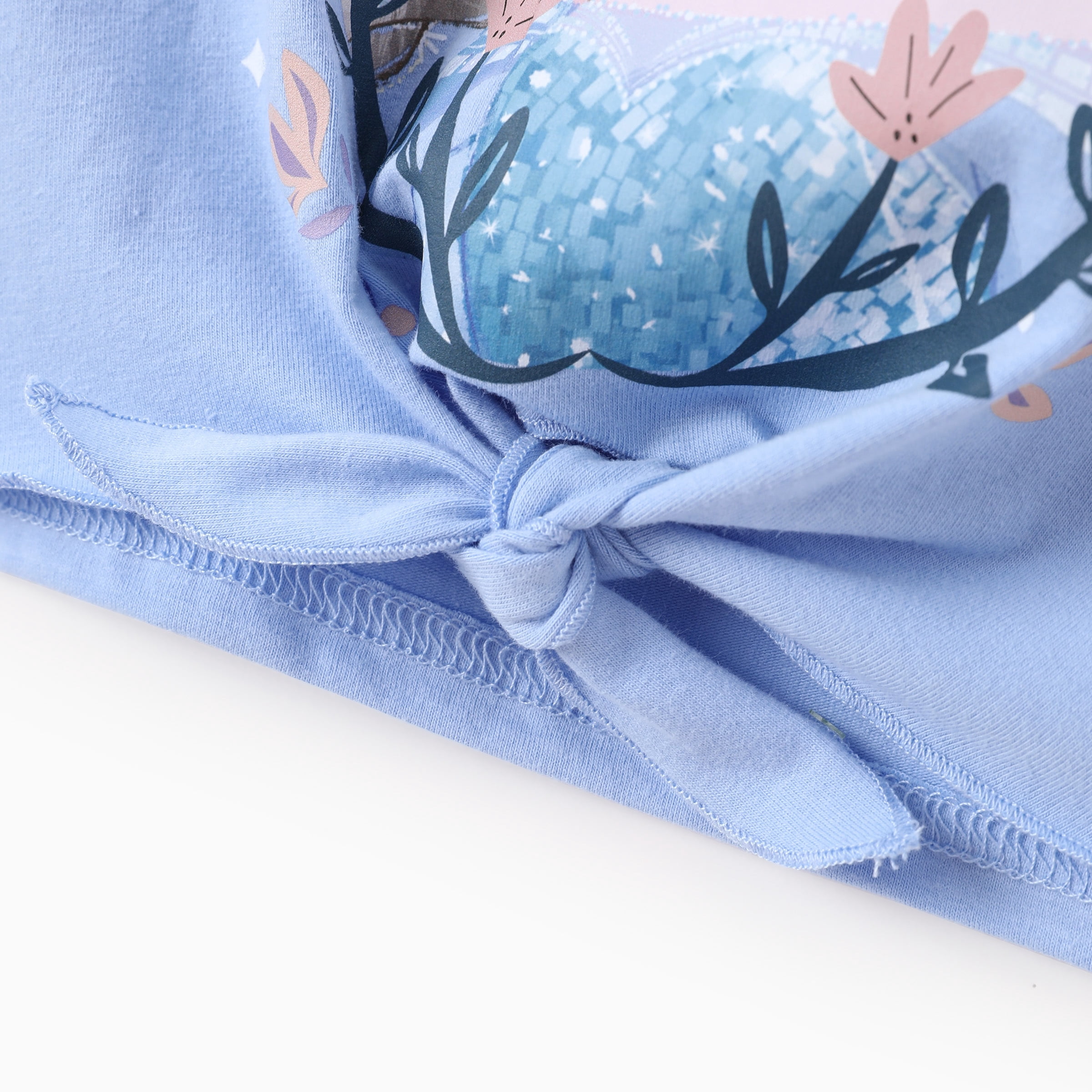 Disney Frozen Girls Elsa Graphic Tee Tank Top and Shorts Bottoms Blue Floral Summer Holiday Outfits Baby Toddlers 2T