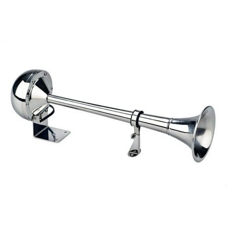 UPC 080217001106 product image for Wolo (110) The Persuader Stainless Steel Single Trumpet Horn - 12 Volt, Low Tone | upcitemdb.com