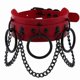 thumbnail image 5 of Gargantilla gótica punk negra, collar de cadena gótica, gargantilla de cuero oscura, collar Harajuku Rock, accesorios para festivales de brujas grunge., 5 of 5