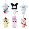 thumbnail image 4 of Juguetes de peluche de la serie Shark Cat de Sanrios, Kuromi, Hello Kitty, My Melody, Cinnamoroll, bolsa, colgante, regalo de Navidad, llavero, 4 of 5