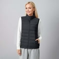 thumbnail image 2 of Down Women's Lightweight Quilted Puffy Vest Sleeveless Winter Coat Foldable Warm Outerwear Solid Color Zipper Thickened, 2 of 2
