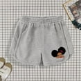 thumbnail image 2 of HAOTAGS Girls Shorts for Kids,Elastic Waist Solid Color Outerwear Kids Casual Shorts Gray 6 T, 2 of 7