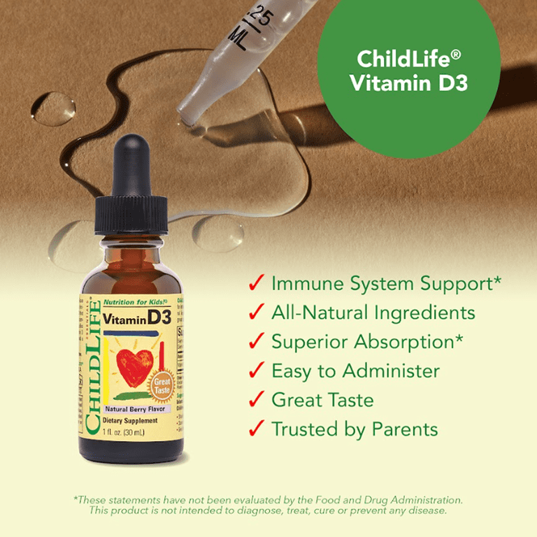 Vitamin D3 Drops For Babies, 500 IU, Berry Flavor photo 6