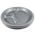 thumbnail image 3 of JAM Paper Large Silver Plastic 3 Compartment Plates, 10.25 Inches, 20 per Pack, 3 of 4