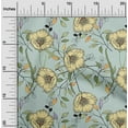 thumbnail image 2 of oneOone Viscose Jersey Light Blue Fabric Floral Sewing Material Print Fabric By The Yard 60 Inch Wide, 2 of 4