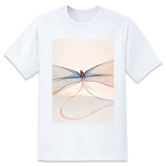 Basic Oversize Tees For WomenDragonfly Loose Boyfriend Shirts Casual Blouse round neck