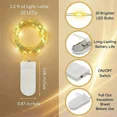 thumbnail image 5 of 20 Pack Fairy Lights Battery Operated 3.3Ft 20 LED Mini String Warm White Indoor Party Christmas Decorations, 5 of 7