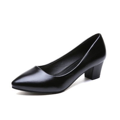 

Genuine comfortable professional work shoes women‘s black shoes women‘s stiletto heel high heels soft shoes spring workwear stewardess shoes