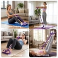 thumbnail image 4 of Dowellia Pedal Resistance Bands with Handles, Upgrade 6-Tubes Fitness Stretching Bands for Exercise Abdomen, Waist, Arm, Leg, Multifunction Workout Equipment for Home Gym Equipment, Purple, 4 of 6