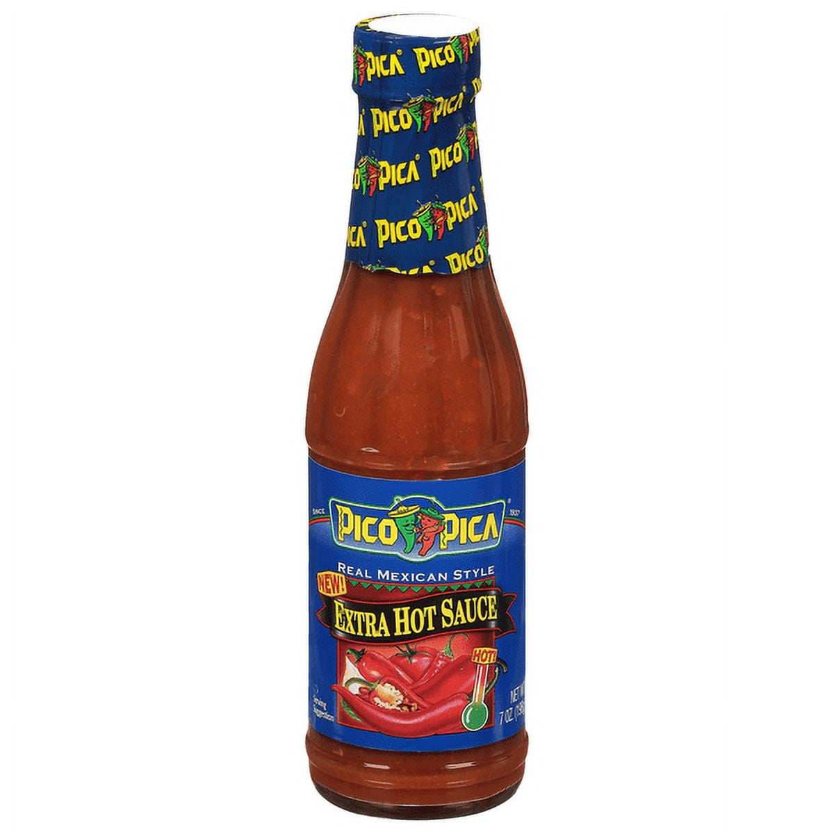 Pico Pica Extra Hot Sauce, 7 oz (Pack of 4) – Allergen-Free