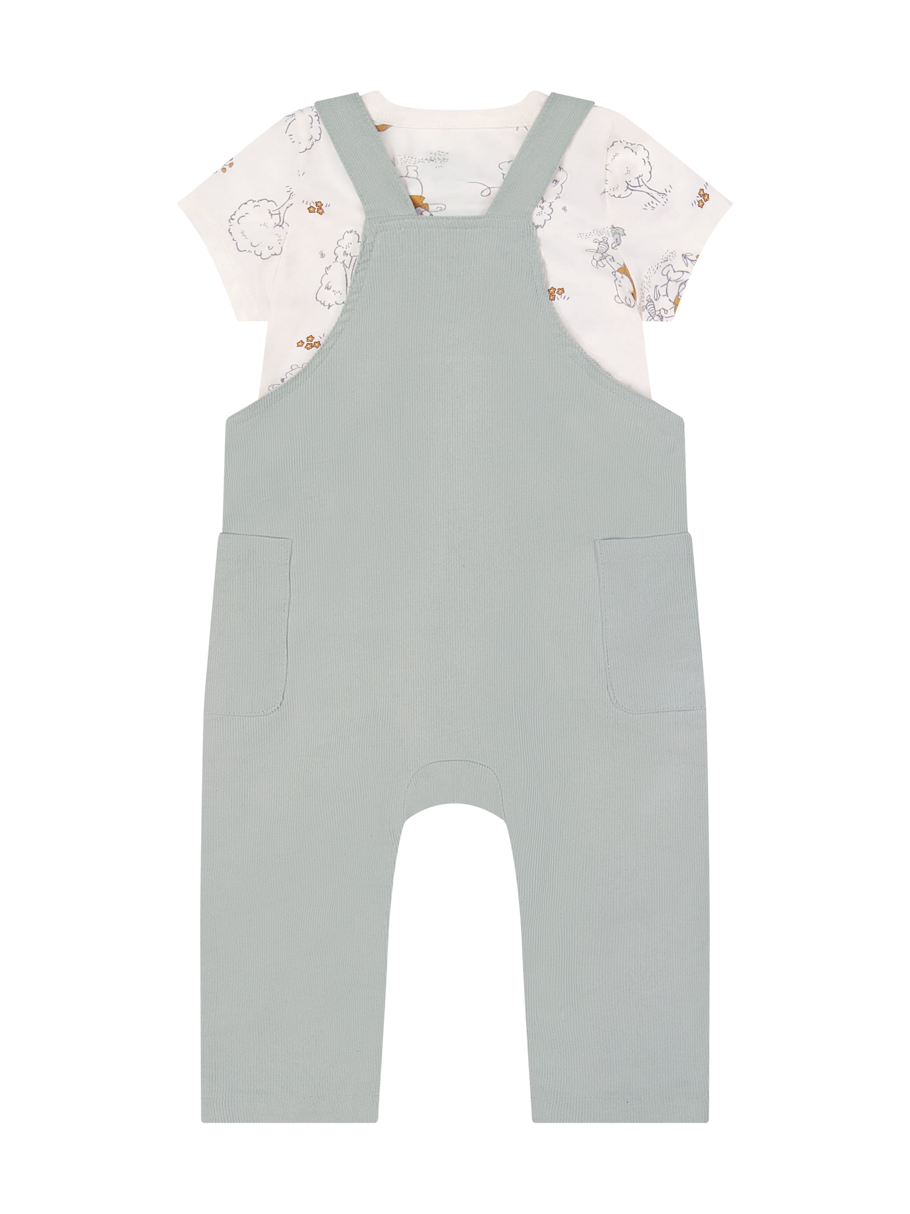 Winnie The Pooh Baby Boy 2 Piece Corduroy Overall Set, Sizes 0-24 Months