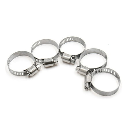 

5pcs Stainless Steel Adjustable 18-32mm Range Worm Gear Hose Clamps for Aquarium