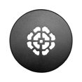 thumbnail image 1 of Achtek 2.5" Duct opening Solid Cast Aluminum Round Grille ( 4" Round Overall) | Powder Coated BLACK - Without Screw Holes For Floor, 1 of 9