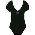 thumbnail image 2 of Victoria's Secret Pink Lace Up Bodysuit Tank Black XSmall NWT, 2 of 2